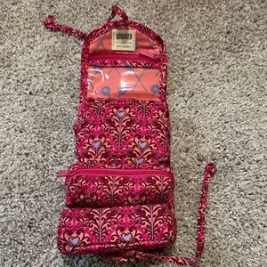 Vera Bradley Pink and Purple Cosmetic Bag